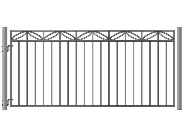 Custom wrought iron driveway gate