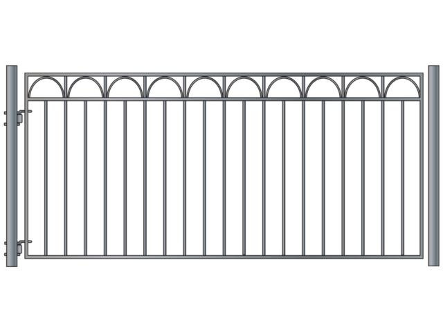 Custom wrought iron driveway gate