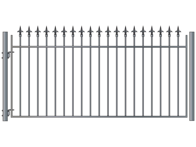 Custom wrought iron driveway gate