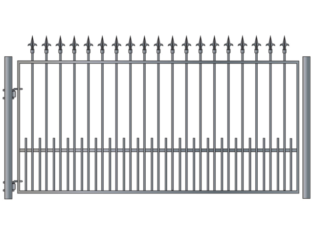 Custom wrought iron driveway gate