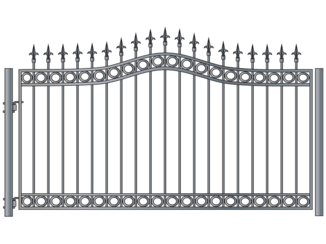 Custom wrought iron driveway gate