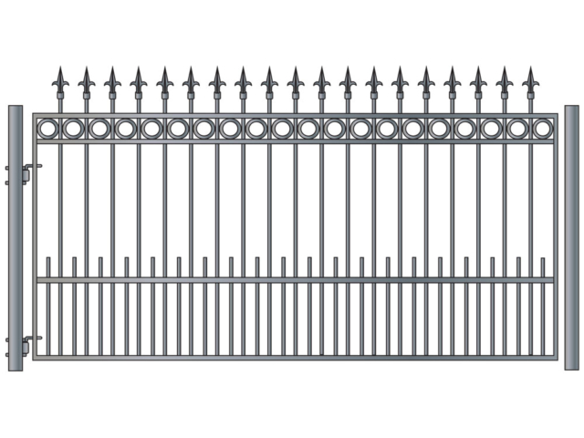 Custom wrought iron driveway gate